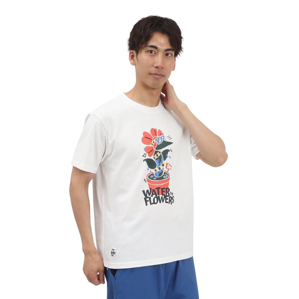 

Chums Retro Water the Flowers White Anti-Bug T-Shirt, Men s, белый