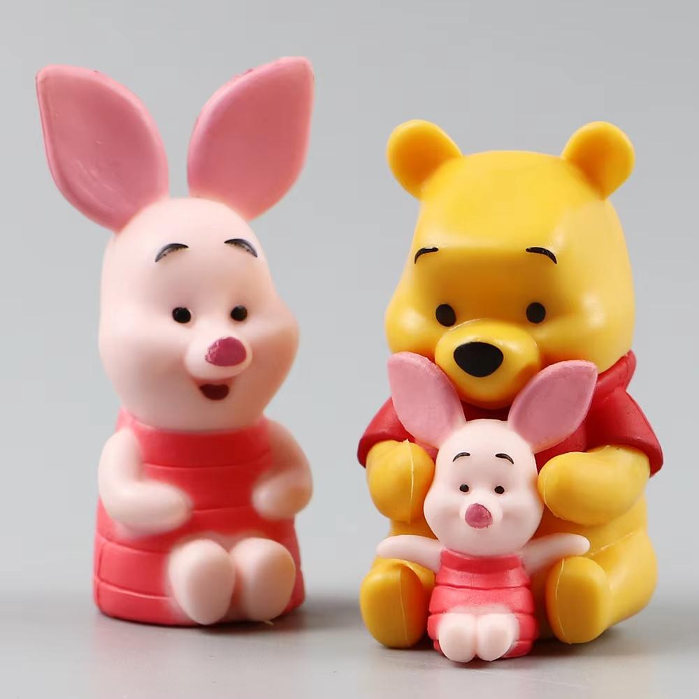 MINISO 10Pcs/Set Anime Cartoon Winnie The Pooh Action Figure Toy Pooh Bear Tigger Eeyore Piglet Action Figure Doll Toys Christmas Gift