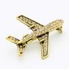 Fashion Women Plane Brooch Pin Stewardess Logo Pilot Badge Austria Rhinestone Brooches Broches Sign Jewelry Lucky Flying Corsage