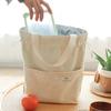 Japanese Style Lunch Drawstring Bag Aluminum Foil Liner Rice Box Storage Pouch  for Daily Use