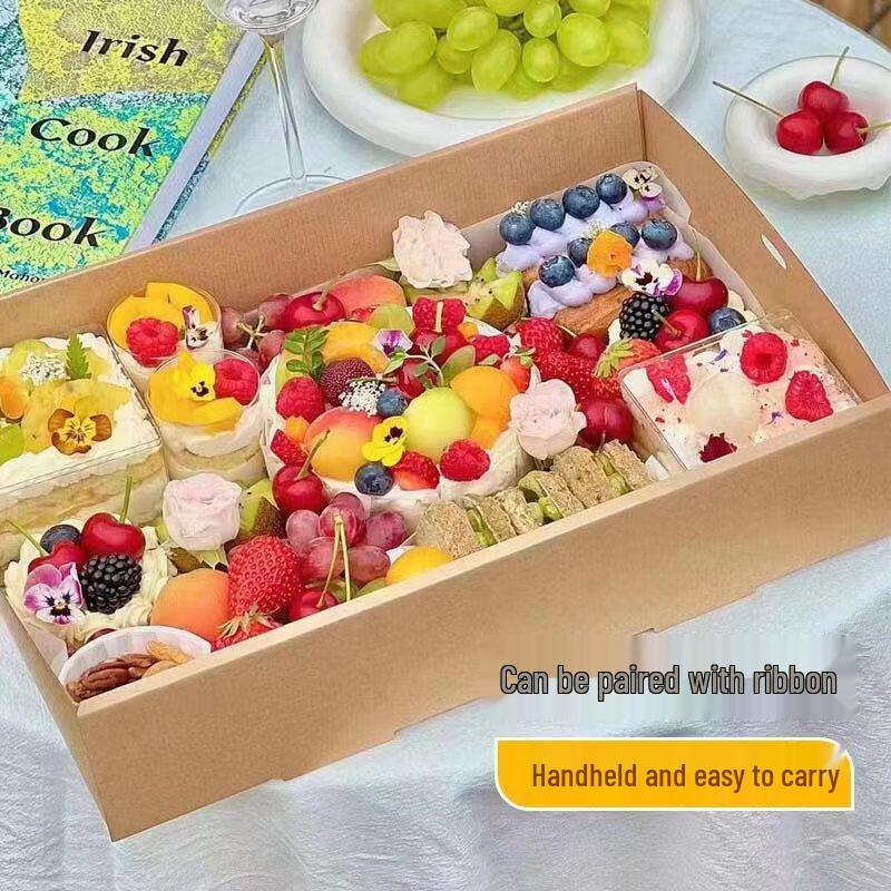 Disposable Kraft Paper Picnic & Fruit Boxes