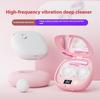 Contact Lens Ultrasonic Cleaning Machine Small Size Travel Rechargeable 3 Gear Cleaning Modes With Mirror Cleaning Box Adults