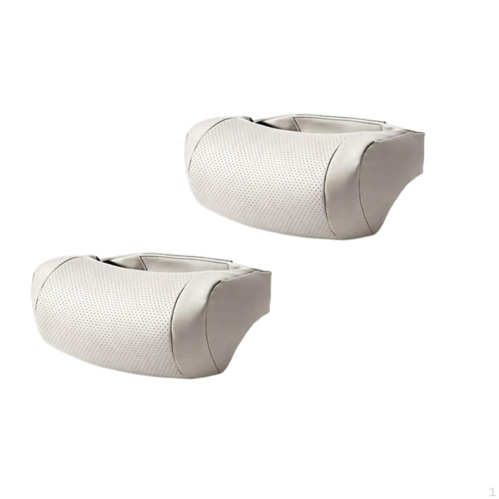 Almohada Reposacabezas de Cuero Nappa Transpirable para Coche Acolchado Suave y Cómodo Soporte para el Cuello