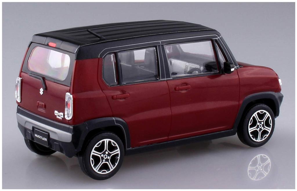 Aoshima 1/32 The Snap Kit Series Suzuki Hustler Phoenix Red Pearl Pre-Colored Plastic Model Kit 01A