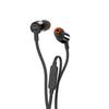 JBL T210 Wired In-Ear Earphones with Mic, Black (JBLT210BLK)