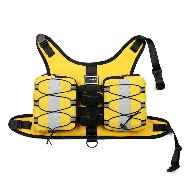 Tactical Dog Harness with Self Carry Backpack Reflective Adjustable Heavy Duty Harness for Medium Dogs outdoor Walking Training (Yellow,S) жёлтый