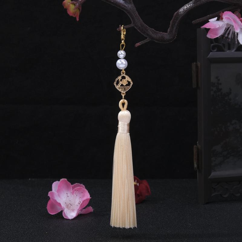 Traditional Plum Blossom Pearl Tassel Ornament for Clothing, Lanterns, Sachets, and Car Decor