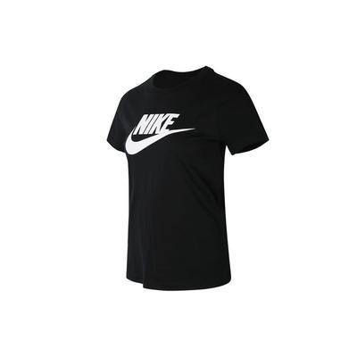 Buchstaben-Logo-Print American Vintage Sport Rundhals Lässig Kurzarm T-Shirt Damen Tops Schwarz AT2784-010