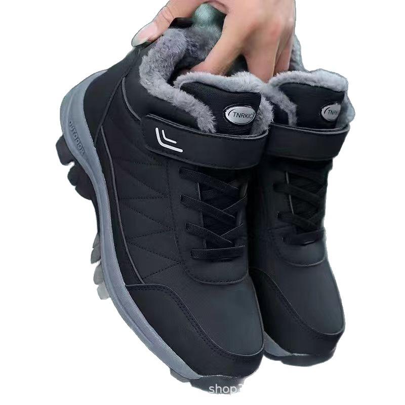Men's Soft Sole Cotton Walking Shoes - Non-Slip, Warm Winter Boots for Elderly