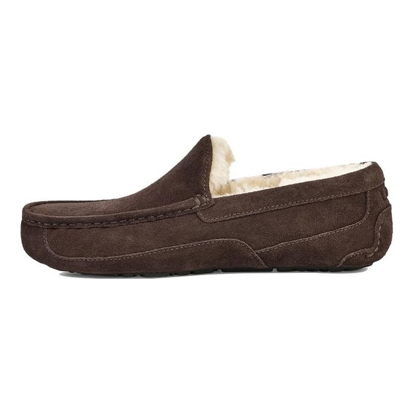 UGG Ascot Slipper Cozy Athleisure Casual Sports Shoe Brown Fleece Lined 1101110-ESP