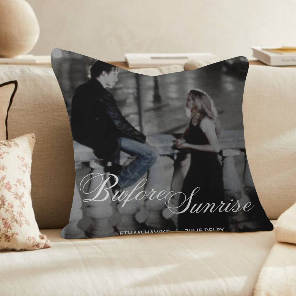 Bella Before Sunrise Before Sunset Movie Cushion Cover Inches Farmhouse Decor Home Throw Pillow Covers for Couch Decorations