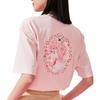 Li Ning SS22 Cherry Blossom Series Loose Short Sleeve Round Neck T-Shirt Women Tops Pink AHSS912-2