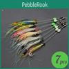 Pieces Fake Bioluminescent Of 7 Shrimp Biomimetic Bait Soft Bait Shrimp With Upturned Mouth Black Fish With Hook Deadly Bait