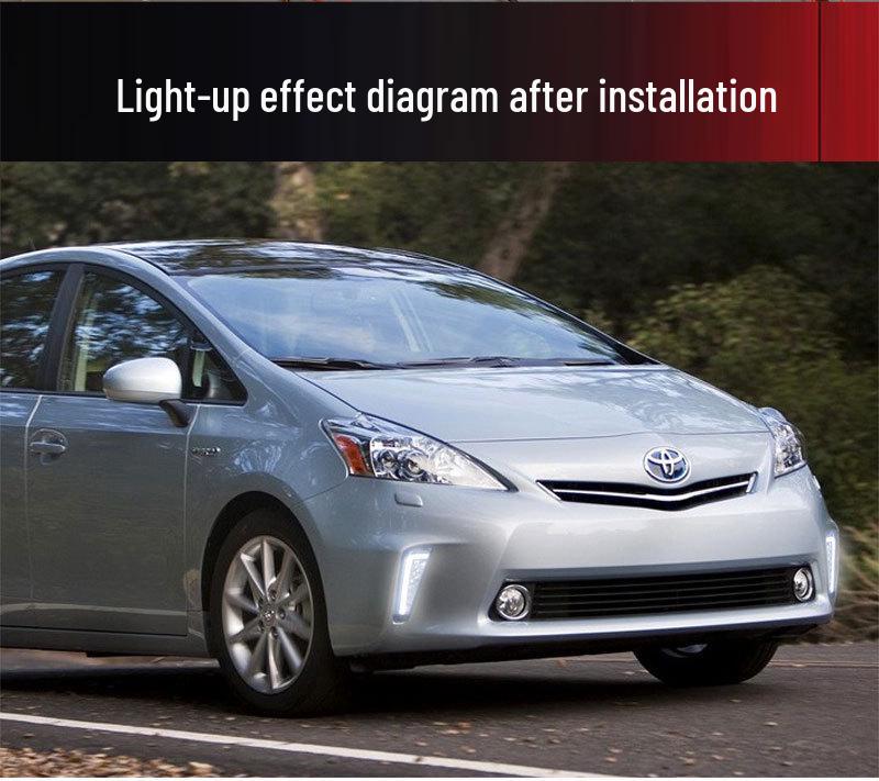 LED Daytime Running/Fog Lights for 11-13 Toyota Prius Front Bumper