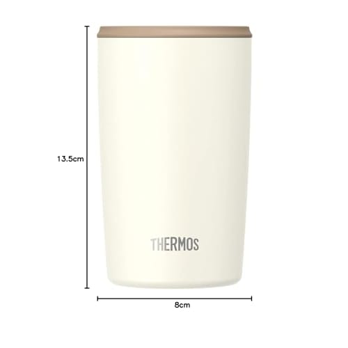 Thermos Vacuum Insulated Tumbler with Lid, 400ml, White, JDP-400 WH