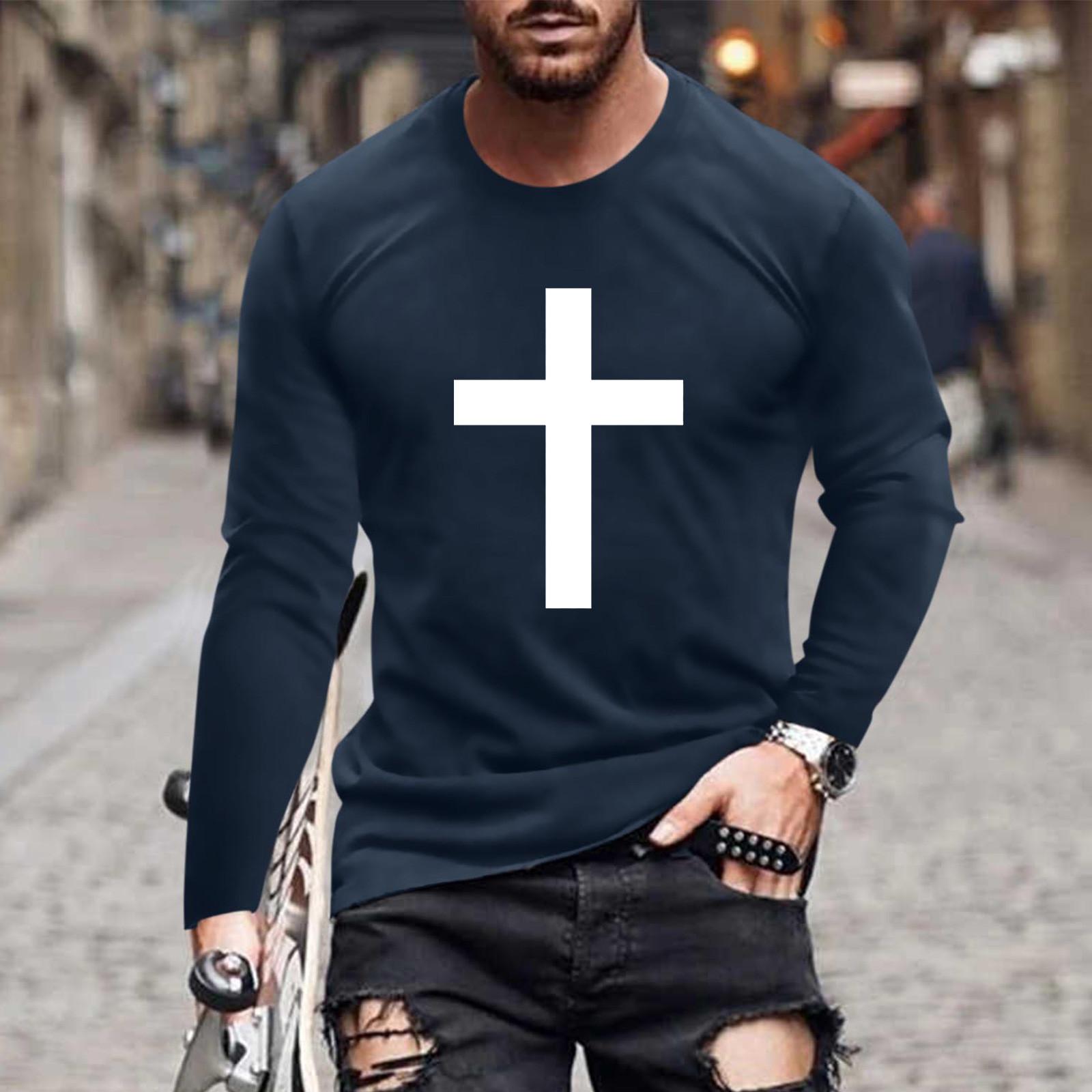 

Чоловіча футболка Графічний абстрактний шия Одяг Одяг Відкритий одяг з довгими рукавами Модельєр Вінтаж S Темно-синій