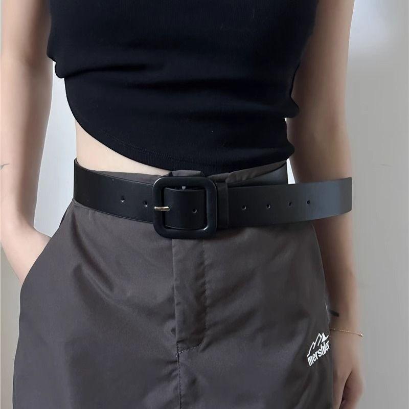 White Dress Elegant With Unique Belt Decoration In Simple Modern Style Women For