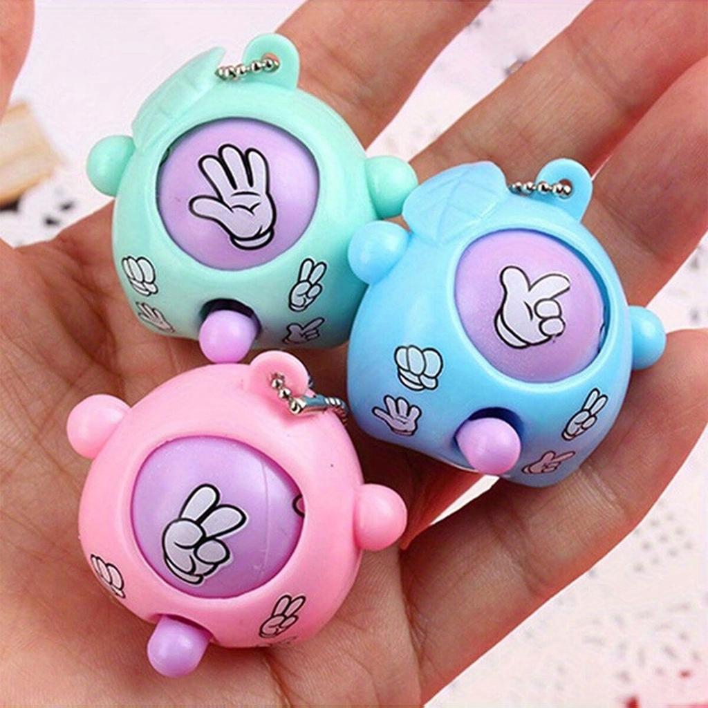5PCS Random Paper Scissors  Egg Keychain Gachapon Toy