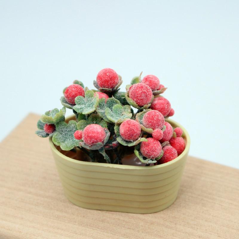 1/12 Dollhouse Simulation Flower Plant Potted Dollhouse Mini Home Decoration Dolls House Micro Landscape Plant Accessories