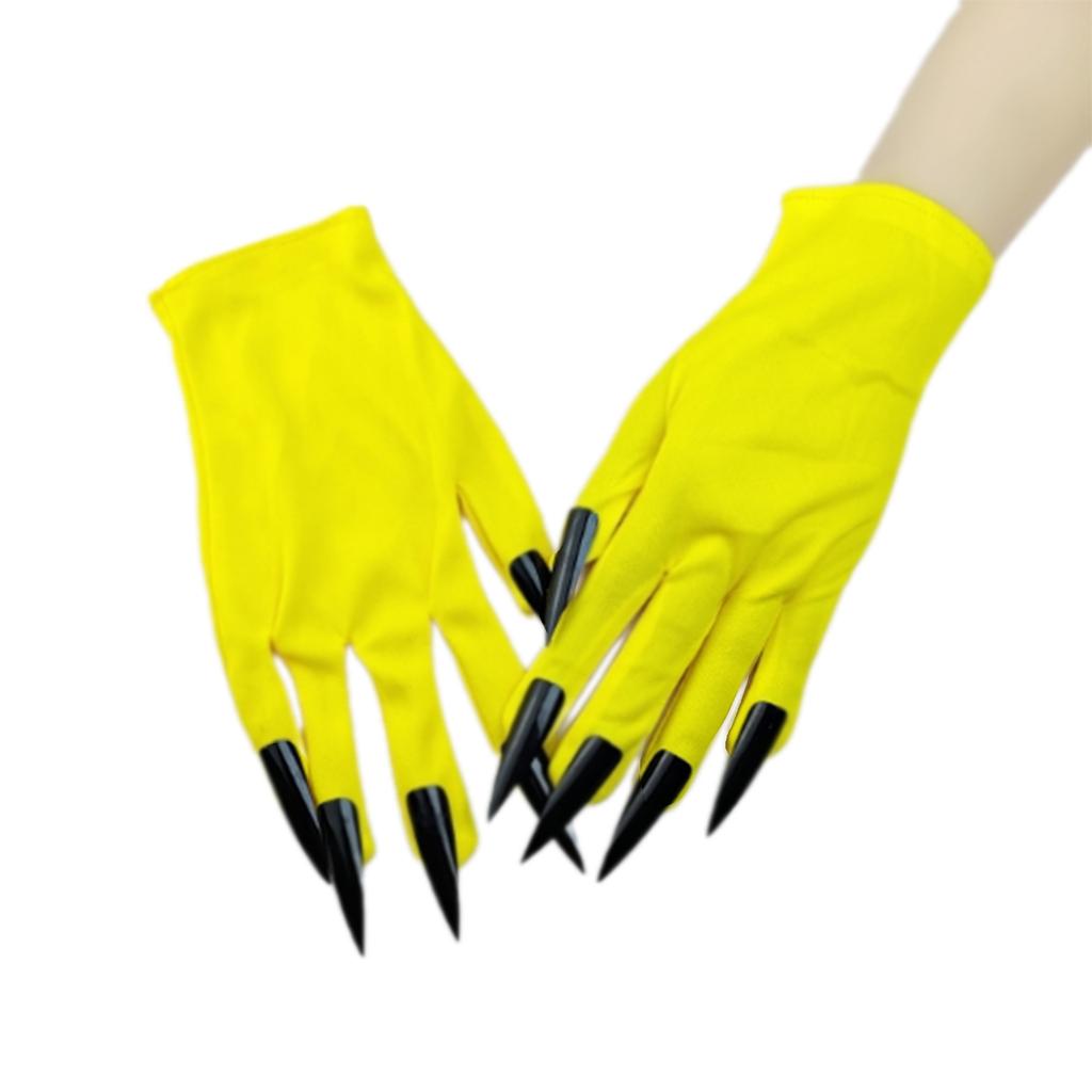 Realistic Long Nail Claw Gloves Perfect for Halloween and Costume Parties Comfortable Short Gloves for Adults and Teens
