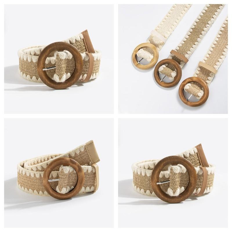 Handwoven Waistband Durability Woven Belt Soft Comfortable Belt Trendy Female Belt for Dresses and Jeans