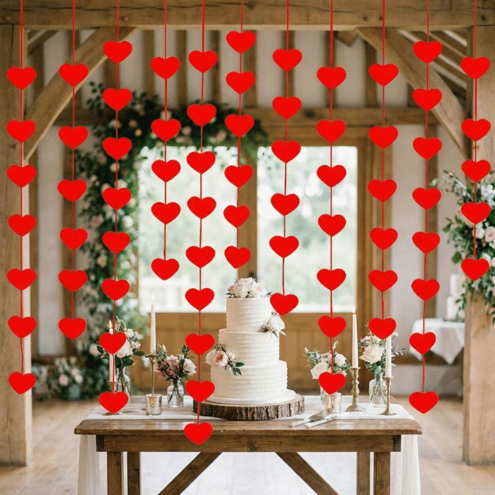 Romantic Love Flower Hanging Curtain Decorations Wedding Love Pulling  Bridal Shower