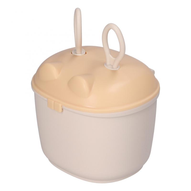Portable Baby Milk Powder Box Bunny Ears Shaped Food Snack Storage Sealed PP Box With SpoonYellow