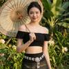Rhomb Tassel Belly Chain Ethnic Thai Body Jewelry Vintage Hollow Waist Chain  Dance Party