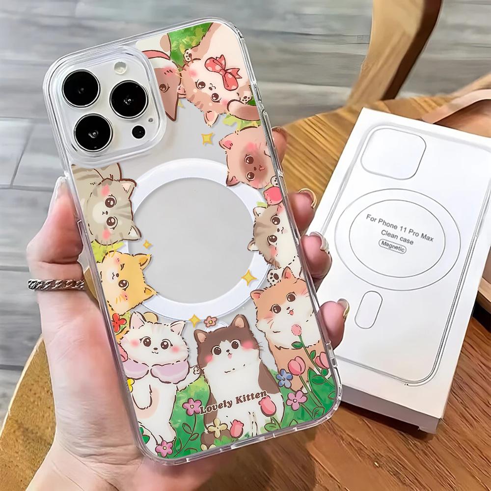 Magnetic Phone Case for iPhone 11 12 13 iPhone 13 14 15 Pro 15 16 Pro Max Samsung A15 A16 A25 A26 A55 A56 S25 S24 S22 S23 Ultra S25 Edge