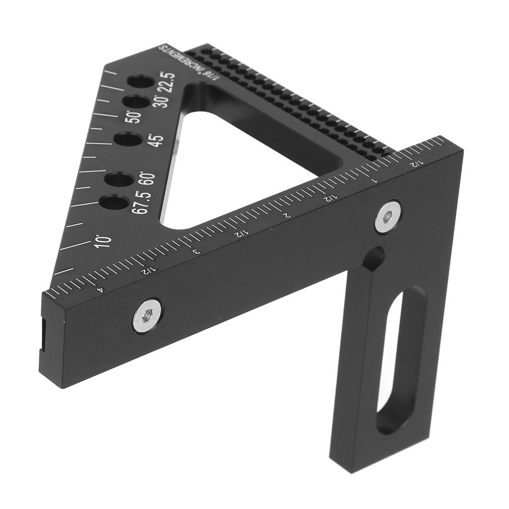 Rigla de măsurare 3D cu unghi multiplu 45 90 grade Poziționare găuri Trasare Pătrat pentru prelucrarea lemnului Tâmplar