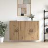 Wall Cabinet Set 2 Pcs Artisan Oak Finish 69.5 X 34 X 90 Cm Engineered Wood