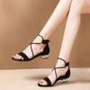 One-word buckle with sandals women's 2025 new summer outer wear flat heel summer versatile super French beautiful summer women's shoes