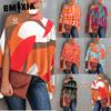 Camicette e camicie a maniche corte con stampa tinta unita casual alla moda da donna