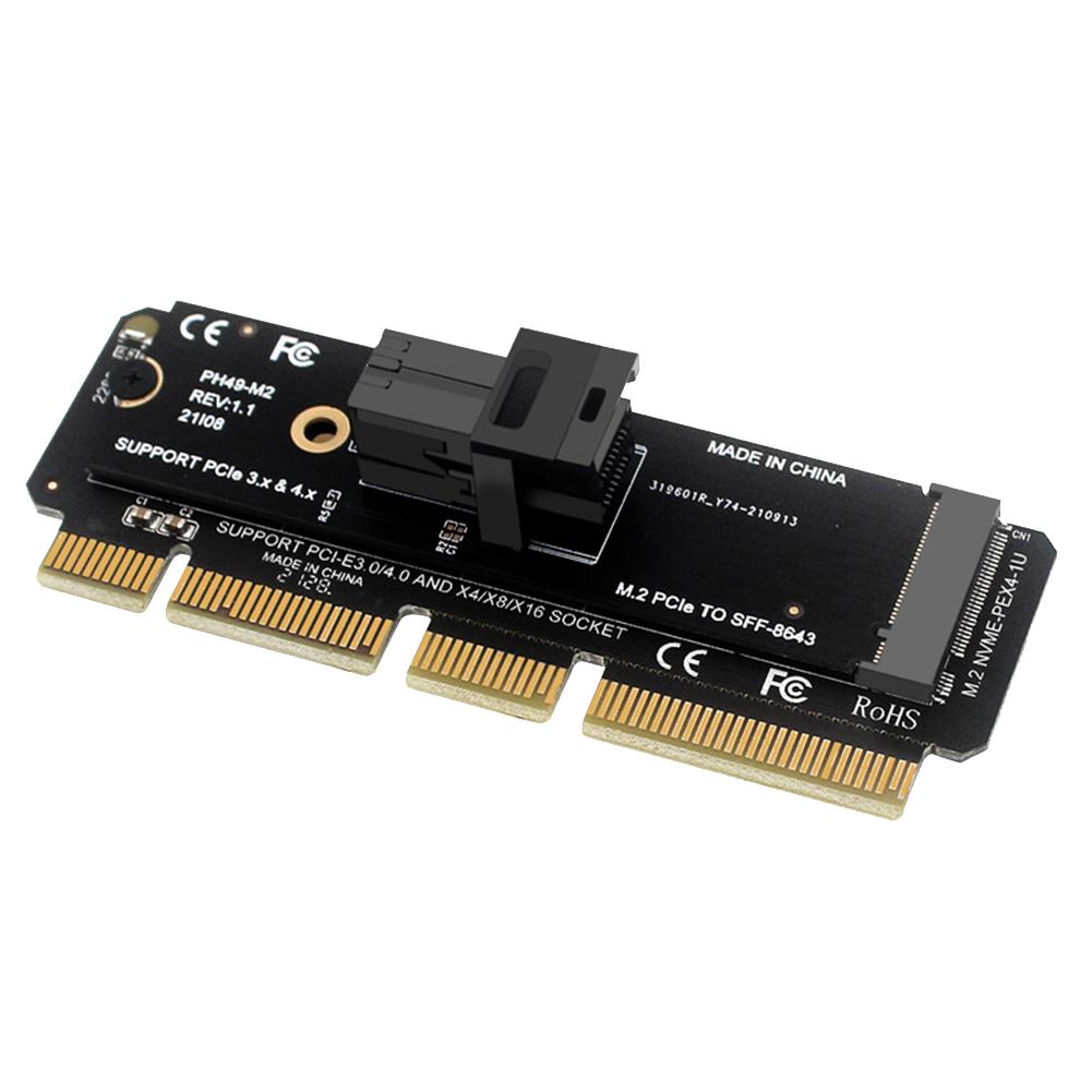 M.2 NVME To U.2 Expansion Card Mkey PCIeX4 To SFF8643 Converter Card 64GT/S High Speed Stable Transmission for Desktop Computer