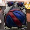 Sports Balls Duvet Cover 3D Basketball In A Hole Bedding Set Twin For Boys Teens Room Microfiber Cool Basketball Comforter Cover