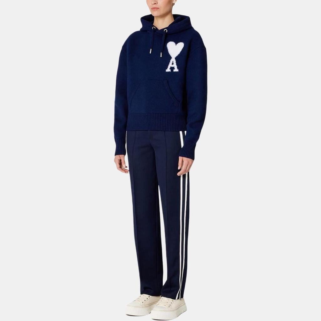 Amiparis Ss23 Logo Embroidered Pullover Hoodie Men hoodies Blue UKS802KN0018-493
