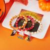Halloween Ghost Black Cat Pumpkin Bat Moon Charm Multi-Layer Print Beaded Bracelet Gothic Boho Party Jewelry Gift For Women Men