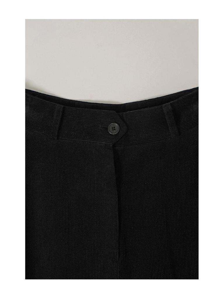 High-Waist Retro Corduroy A-Line Skirt - Women's Mid-Length, Autumn/Winter Skirt