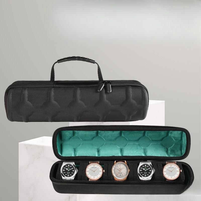 5-card Mechanical Watch Storage Bag, Anti Drop, Shockproof, Portable Business Watch Storage Box, Zipper Bag, Watch Pocket