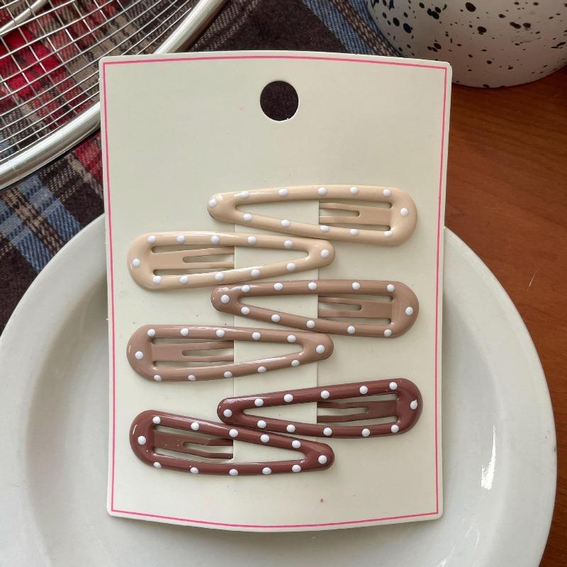 6Pcs/set Fruit Print BB Clip Baby Girls Bangs Side Clip Children's Hairpins Plaid Hair Clips Barrettes Headwear Hair Accessories