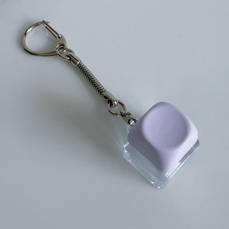 LED Mechanical Keyboard Button Clicker Keychain Click Switch Portable Office Stress Toy