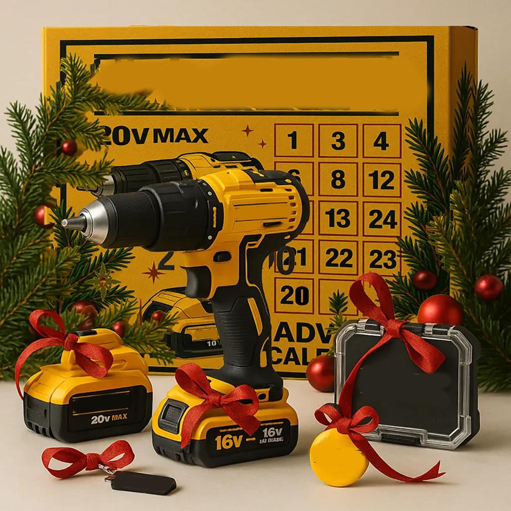 2D Plane+airplane Box +24PC+ Box For Countdown Of Electric Tools Christmas Advent Calendar