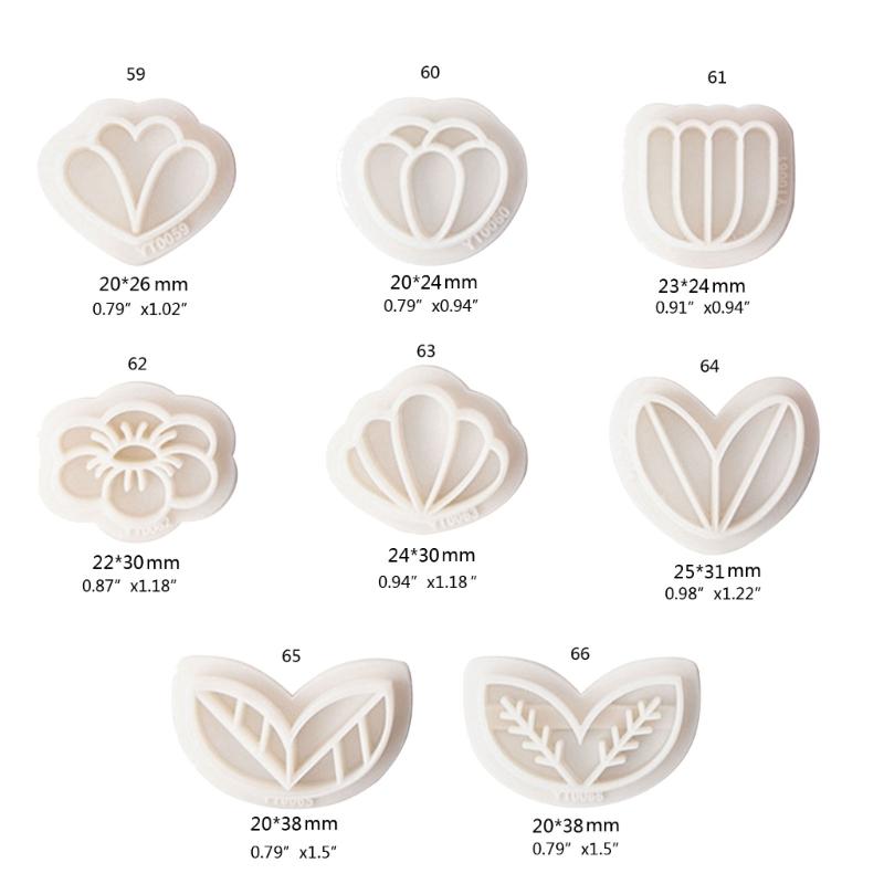Spring Floral Clay Cutters for Earrings Jewelry Making Flower Clay Earrings Cutters  Plastic Earrings Pendant Mold Tool