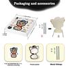 Fun Cat Collection Blue Hat Kitten Puzzle Stacked Wooden Special-Shaped Splicing Toy Framed Puzzle