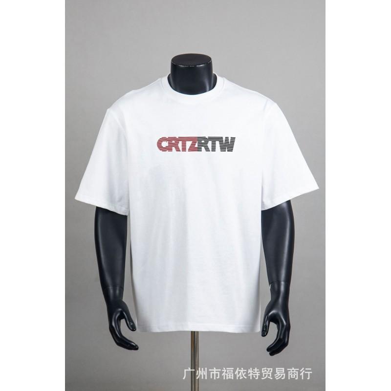 Corteiz Alcatraz Vintage Print T-Shirt Herren Damen Streetwear Lockerer Schnitt Kurzarm Tee
