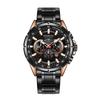 Gohuos 6003 Casual Sport Chronograph Men's Watches Stainless Steel Band Wristwatch Big Dial Quartz Clock with Luminous Pointers