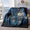 2026 New Arrivals 1pc Luxurious Wolf Pack And Starry Sky Flannel Throw Blanket - Soft, Cozy Flannel, All-Season Comfort with Mystical Forest Design, P