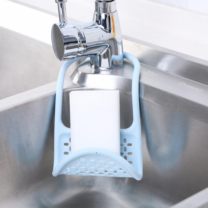 Flexible Sink Caddy Non-Slip Drainage Organizer Fits Any Sink Wall Faucet Easy To Clean Durable Material