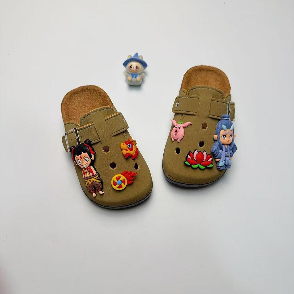 Kids' Cartoon Birkenstock Clogs: Non-slip, Durable, Retro Thick-sole, Outdoor Hole Slippers