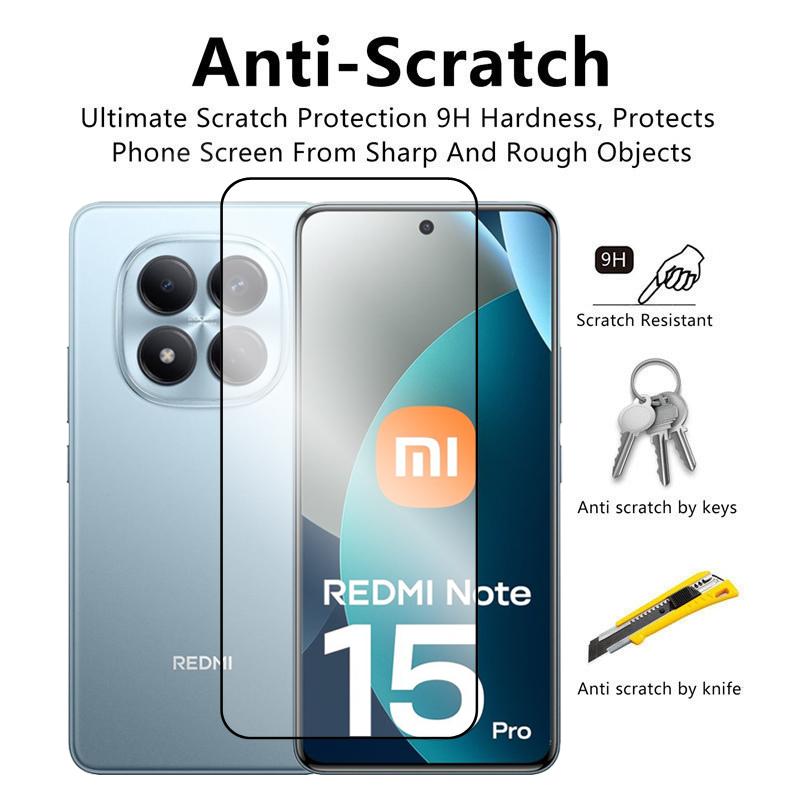 For Redmi Note 15 Pro Glass For Redmi Note 15 Pro 4G 5G Tempered Glass 2.5D Full Cover Screen Protector For Note 15 Pro Film2